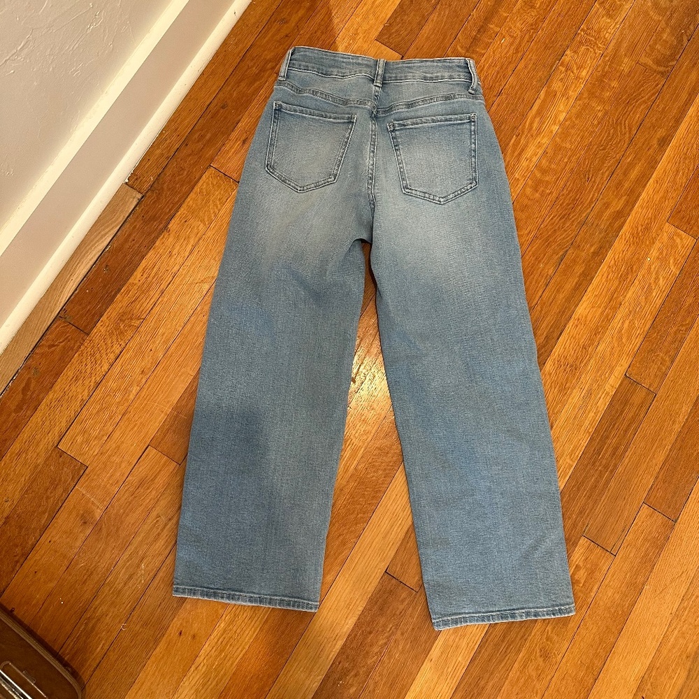 Quince Bella Stretch Patch Pocket Wide Leg Jeans - Size 26 - Frosted Blue - Picture 4 of 5